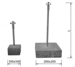 Podpěra izolační tyče IZT V/100/100 beton Kovoblesk 30502