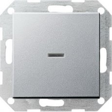 Tlačítkový spínač řídicí přepínač System 55 F hliník GIRA 013626