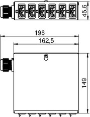 OBO 6108005 Podlahová rozvodnice UVS-6W2