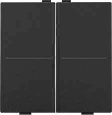 BUS/RF kolébka 2x1/2-BAKELITE PIANO BLACK NIKO 200-00007