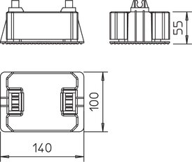 OBO 165 R-8-10 Střešní držák vedení, 8-10mm, Polyetylén, PE