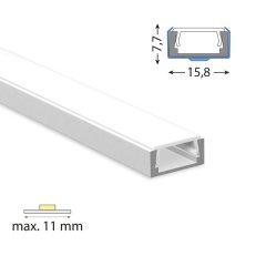 Přisazený hliníkový profil PG2 16x8mm mléčný difuz 1m MCLED ML-761.001.74.1