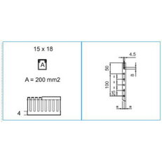 Rozvaděčový kanál s širokou perforací 15x18 (š*v) šedá bal.72m IBOCO B00670