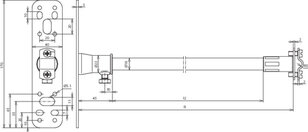 DEHNiso-distanční vzpěra pro prům. 8mm DEHNgrip L 1030mm s upevňovací destičkou