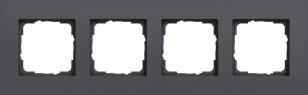 Krycí rámeček 4x Esprit hliník antracitová m (lak.) GIRA 0214408