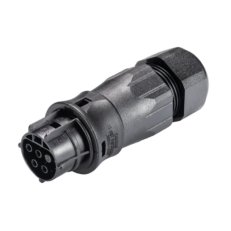 zásuvka na kabel gesis RST, 4-pól, průchodka 13-18mm, lisovací kontakty, černá