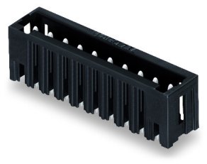 Konektor s pájecími piny THR, pájecí kontakt 1,0x1,0 mm, rovné, černá 8pól.