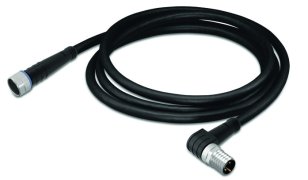 Kabel pro senzor/akční člen, Zásuvka M8,  přímá, Zástrčka M8,  úhlová 3pól.