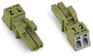 Zdířka 2pól. Kód. B světle zelená WAGO 890-262