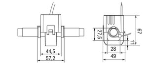 Transformátor proudu s děleným jádrem, 300A/5A WAGO 855-4105/300-101