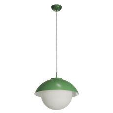 Závěsné svítidlo se skleněným stínidlem OSMONT LUKIDA ST3 13W IP40 E27 zelená