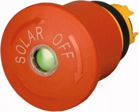Eaton M22-SOL-PVT45P-MPIQ Ovládací hlavice nouzového zastavení, otočná, SOLAR