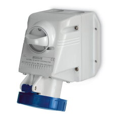 Nástěnná zásuvka s vypínačem SCAME OPTIMA šikmý box 3P+N+E 16A 6h/380-400V IP67