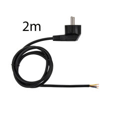Přívodní kulatý kabel 2m s úhlovou vidlicí, 3x1mm2, černý MCLED ML-110.042.00.0