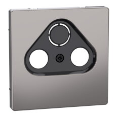 Centrální deska, Merten System D, anténa, 2/3 otvory, nikl kovová, kov