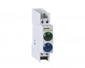 Světelné návěstí NOARK 102470 EX9PD2GB 12V AC/DC, 1 zelená LED a 1 modrá LED