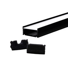 Nástěnný profil pro LED pásky ORO PROFIL UNI OUT BLACK 2M S SET LED-POL ORO32034