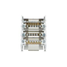 Blok distribuční BED-408/80B, 4P (4x8), Cu, 80A, 500V AC/DC, šedá, na DIN/panel
