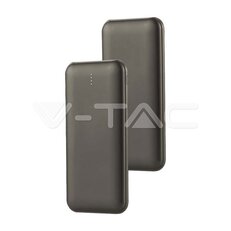 10000mAh Power Bank 2A 30CM Type C Cable Grey, V-TAC SKU23037