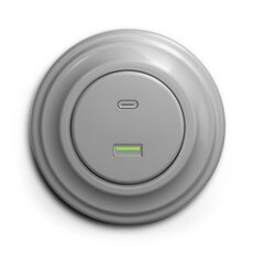 USB zásuvka A+C GREENLUX KLIKLAP S/USB Light gray