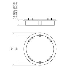 Nástavný rámeček 12 mm KOPOS NRB 60/12_AB