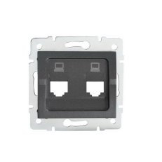 Adaptér datové zásuvky LOGI 2xRJ45 25939 Kanlux grafit