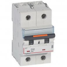 DX3 JISTIČ, 2 PÓLOVÝ, CHAR. D,32A 25KA LEGRAND 409823