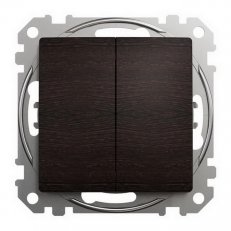 Sedna D/E Tlačítko dvojité 1/0+1/0, Wenge SCHNEIDER SDD181118