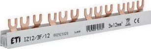 Propojovací lišta IZ12/3F/12 3p 12M 80A 12mm2 vidlice ETI 002921020