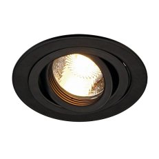 NEW TRIA kruhova downlight matna cerna 230V GU10 50W SLV 113490