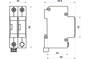 Svodič rázového přepětí HSA-150/1+1 S SPD typ 2+3 HAKEL 24540