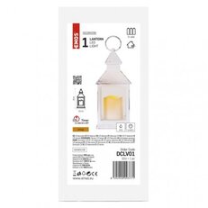 LED dekorace lucerna antik bílá blikající, 3x AAA, vnitřní, vintage, časovač