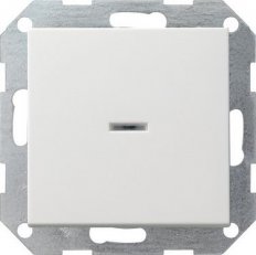 Tlačítkový spínač řídicí přepínač System 55 čistě bílá matná GIRA 013627