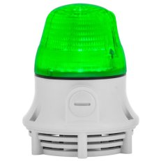 Zábleskové svítidlo + zvuk. signál, 240 VAC, zelené SIRENA 91681