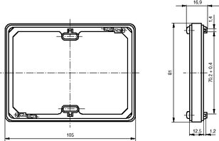 Distanční rámeček ABB CLASSIC/SWING pod dvojzásuvku, jasně bílá 5914-0169 B1
