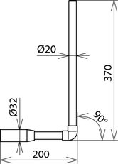 Zkušební sonda s úhlem 90° se spojkou