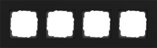 Krycí rámeček 4x Esprit hliník černá m (lak.) GIRA 0214409