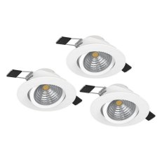 Zápustné svítidlo SALICETO SET 3XLED d88 bílá 2700K 3X6W IP20 EGLO 900745