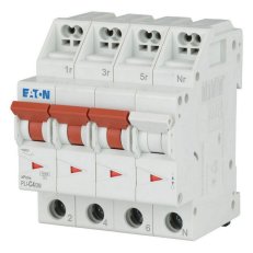 PLI-C4/3N Jistič PLI (bezšroubové svorky nahoře) char C 3+N-pólový 10kA 4A