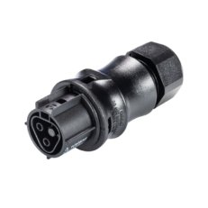 zásuvka na kabel gesis RST, 2-pól, průchodka 10-14mm, pružinové svorky, černá