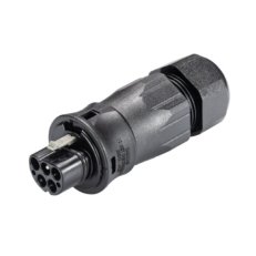 vidlice na kabel gesis RST, 4-pól, průchodka 13-18mm, lisovací kontakty, černá