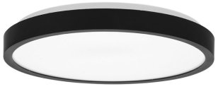 LIRA LED svítidlo kruh 12W,1200lm,4000K,IP44,černý lem ECOLITE W3090-12W/CR