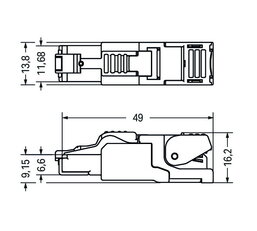 Konektor Ethernet RJ-45 Kat. 6A WAGO 750-977/000-021