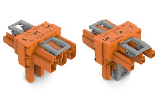 T-rozdělovač 3pól. Kód. R oranžová WAGO 770-670