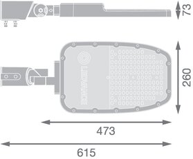 Pouliční svítidlo LEDVANCE STREETLIGHT AREA LARGE RV35ST 90W 740 RV35ST GY