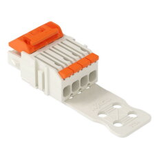 1vodičová pružinová svorkovnice, Páčka, Push-in CAGE CLAMP, Světle šedá
