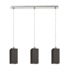 LIZ III 60 závěsná černá sklo/matný nikl 230V E27 3x11W RENDL R14025