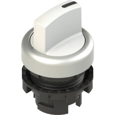 Přepínač krátká páka, d22mm, 3, bílá, plast, chrom, IP67 PIZZATO E21SE13ACE29AB