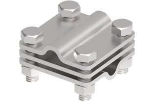 Křížová svorka L 55 na drát 8/10mm s mezidestičkou, nerez V2A GROMTOR 101313