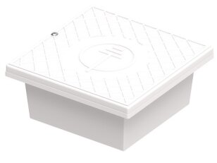 Krabice do fasády pro zkušební svorku, rozměr 55mm, barva bílá, plast 317518